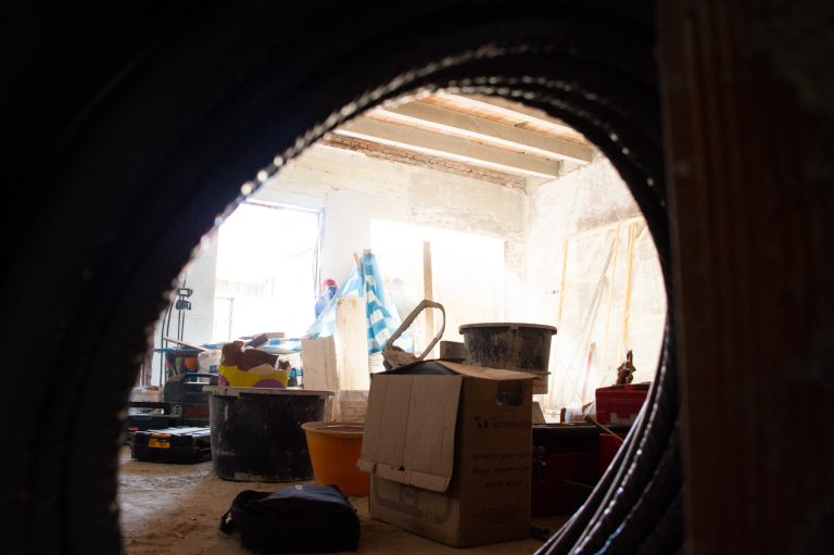 Lavori in corso nel coworking Sancisi6 a Santarcangelo di Romagna